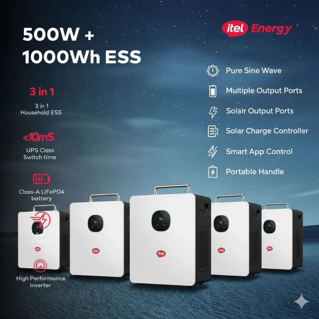wholesale itel 500W Solar Generator 1000Wh Lithium Battery IESS-05K10N Power Tank